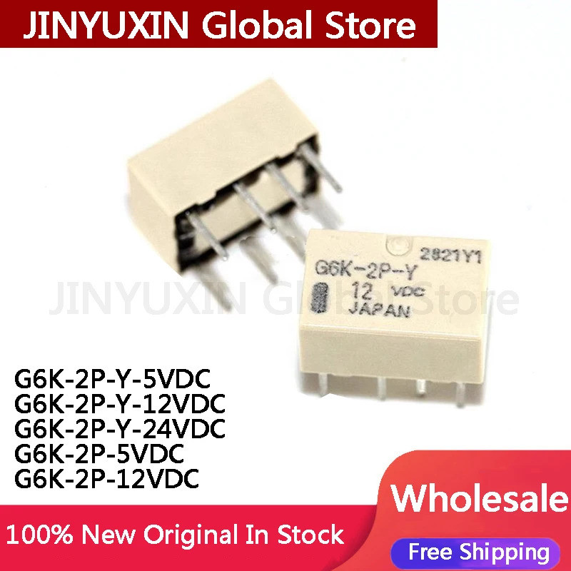 5 CÁI G6K-2P-Y-5VDC G6K-2P-Y-12VDC G6K-2P-Y-24VDC G6K-2P-5VDC G6K-2P-12VDC Rơle điện