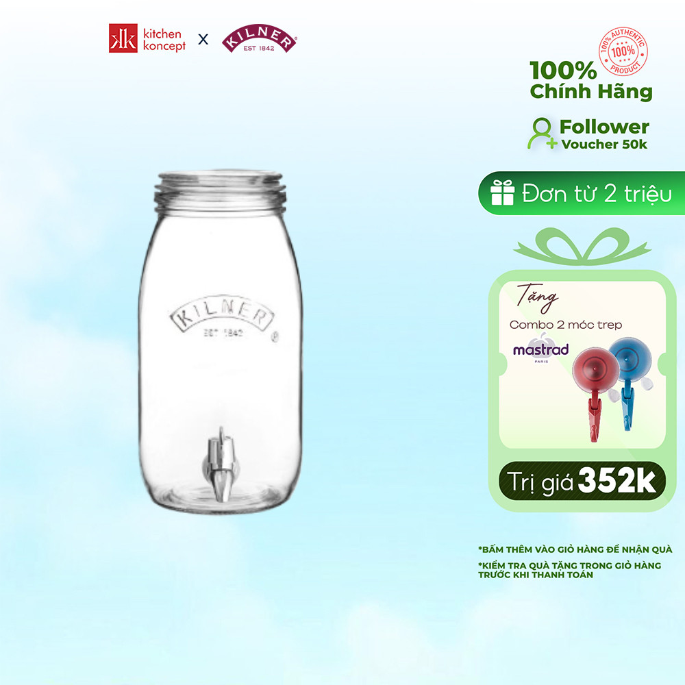 Kilner - Bình Nước Thủy Tinh - 3L