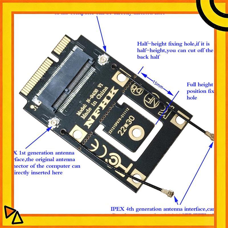 (MỚI) Bộ chuyển đổi M.2 NGFF sang Mini PCI-E (PCIe + USB) cho Wlan không dây Wifi M.2