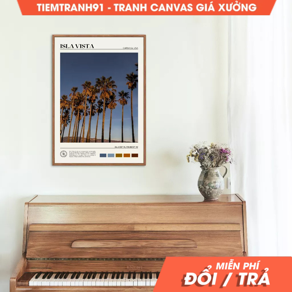 Tranh treo tường, Oil Paint, Isla Vista Wall Art, Isla Vista Poster, Isla Vista Photo, Isla Vista De