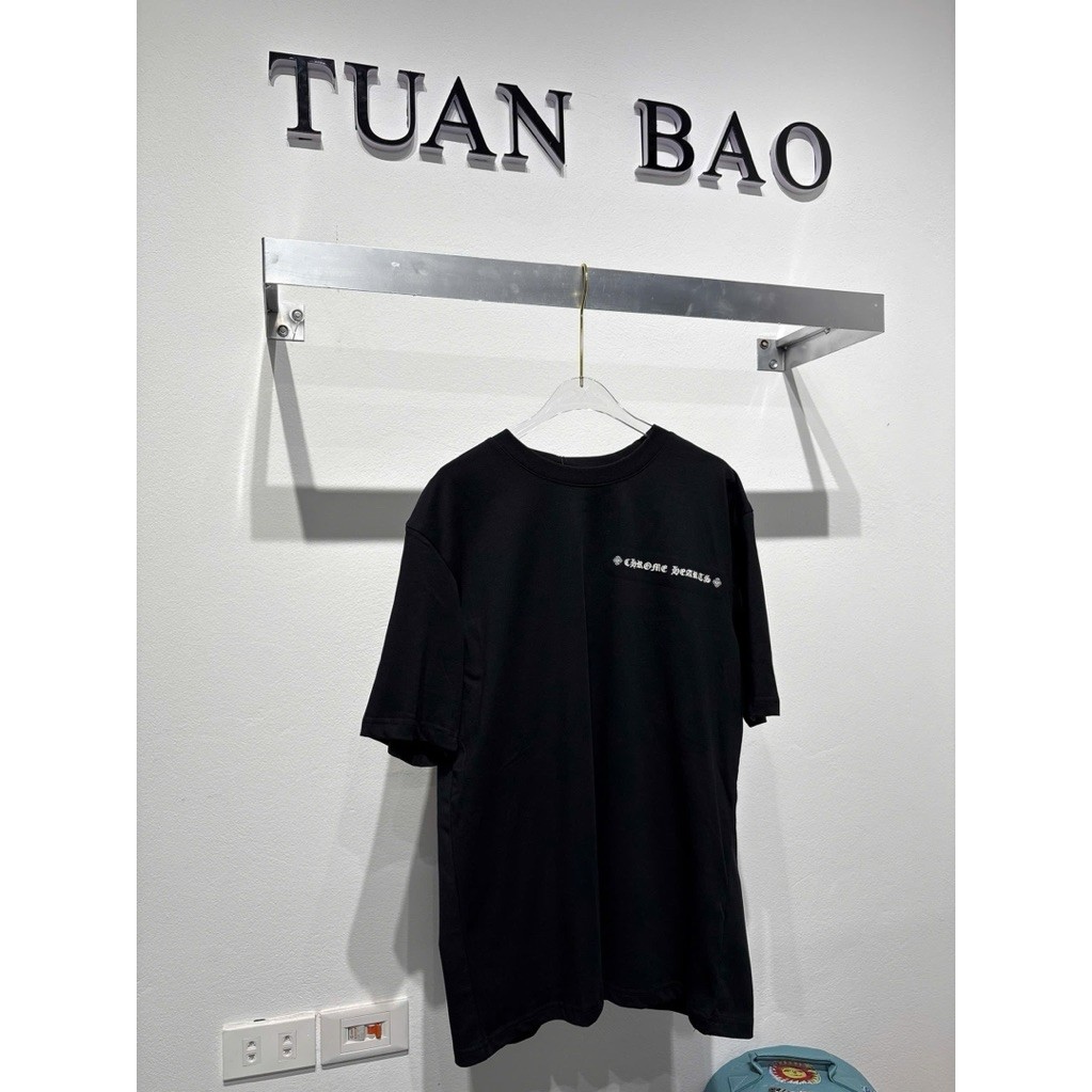⚡️[High Quality] T-Shirt Chome Phối  Đen Mix Rách Hoạ tiết Hàng QCCC Loại 1