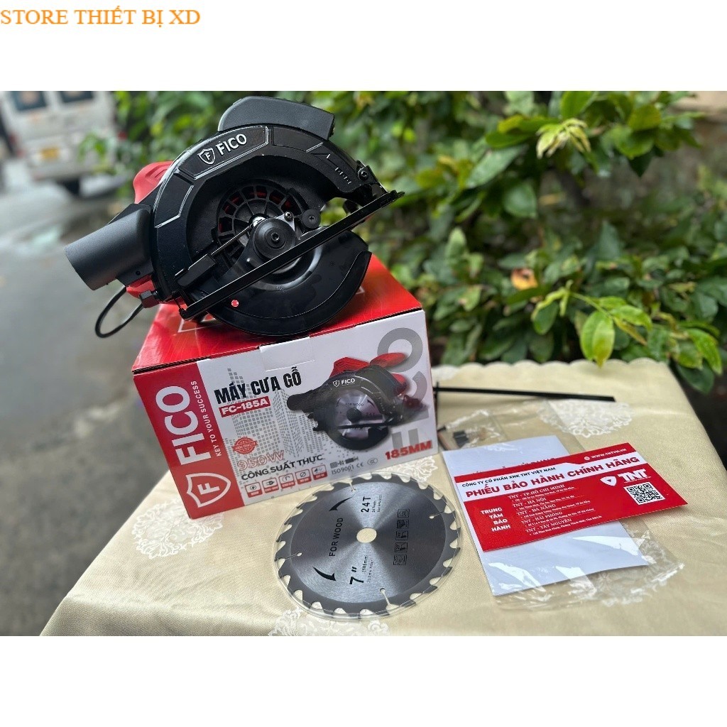 Máy cắt gỗ FICO FC-185A Đĩa 185mm, Công suất 950w - STORE THIẾT BỊ XD