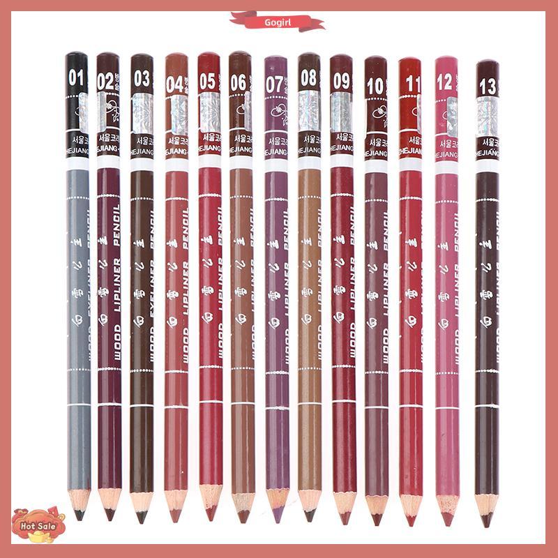 Gogirl Gỗ Chuyên Nghiệp Lip Liner Chống Thấm Nước Lady Lâu Dài Lip Liner Pencil