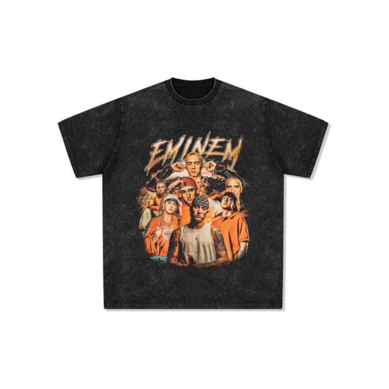 Eminem Eminem Hip Hop Rap American Street Wear Retro In Đau Khổ Rửa Tay Ngắn Rời