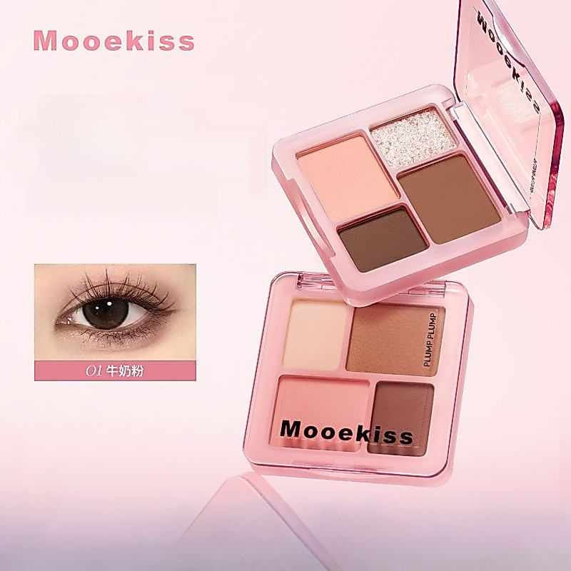 Mooekiss Silkworm Laying Dish Eye Shadow Quad Eyeliner Down To High Light Four In One Brightening At
