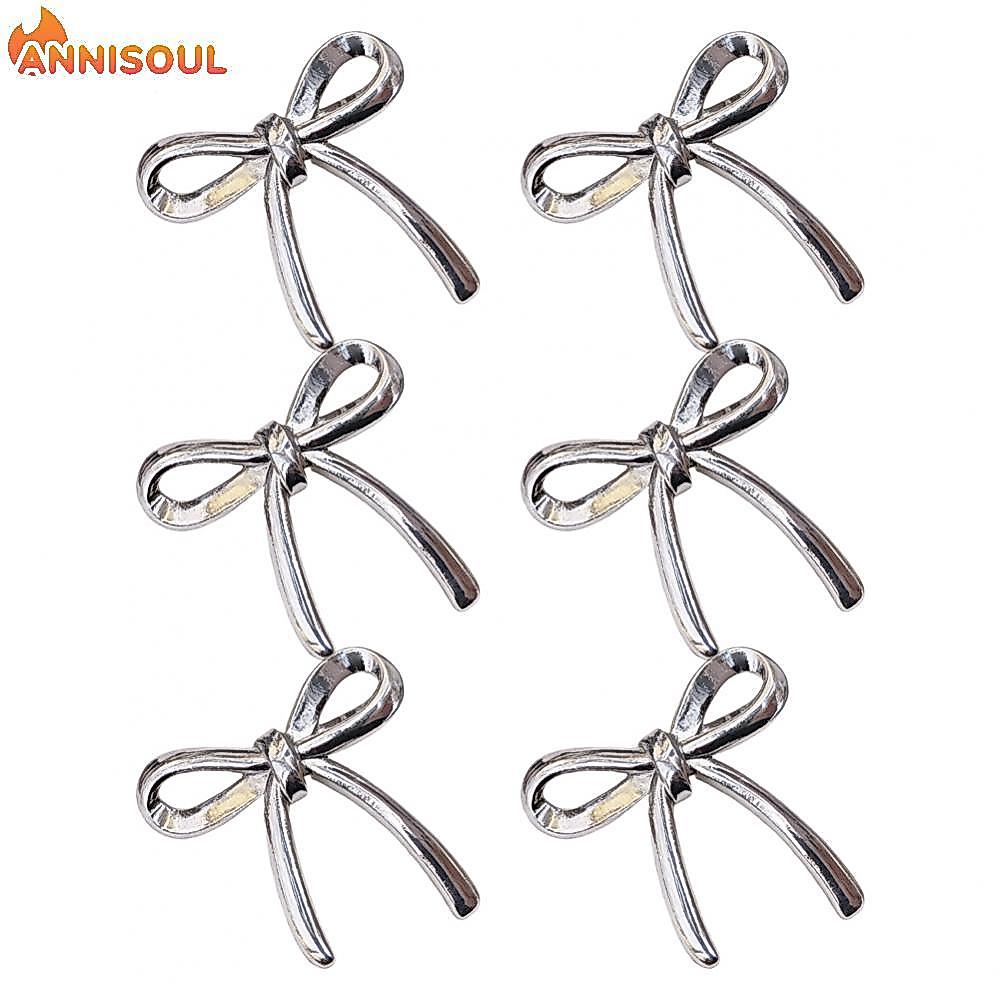 [NISO]Alloy Napkin Rings with Bow Design for Formal Dining Casual Meals Special Events