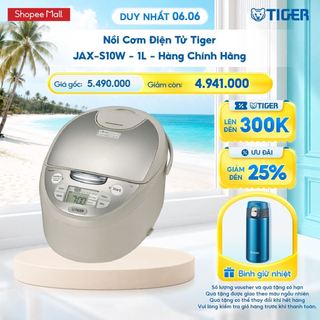 Nồi cơm điện tử tiger jax-s10w - 1l - hàng chính hãng