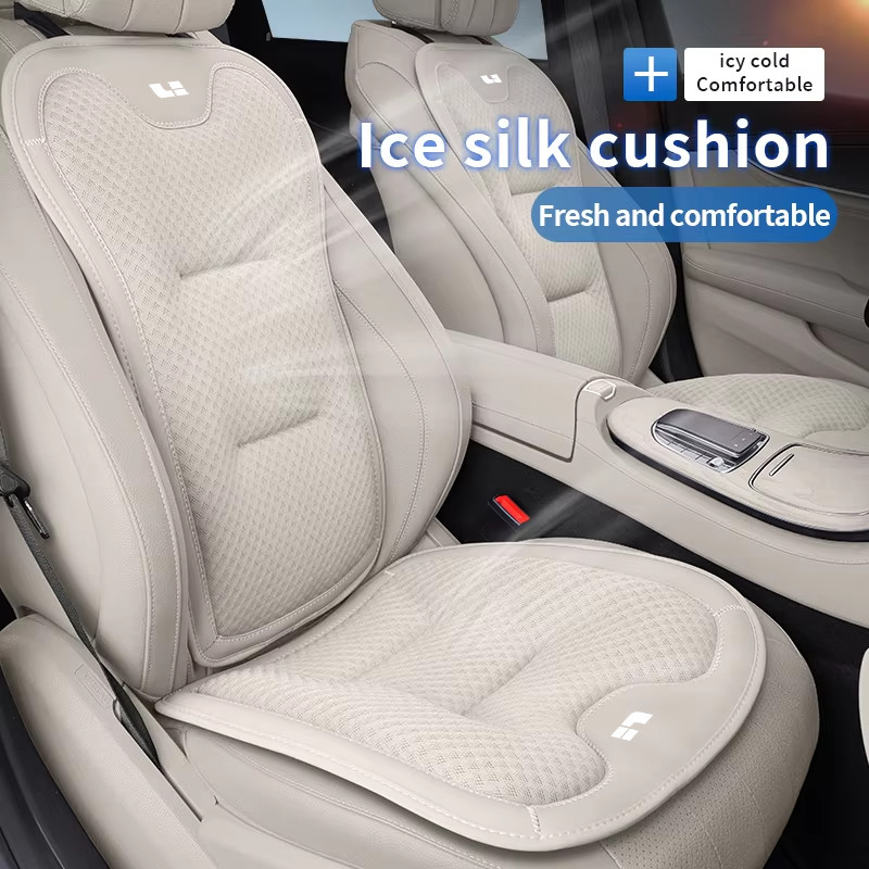 Đệm Ghế Ô Tô Ice Silk Thoáng Khí Chống Trơn Trượt Phía Trước Phía Sau Ghế Bảo Vệ Miếng Lót Ghế Dành 