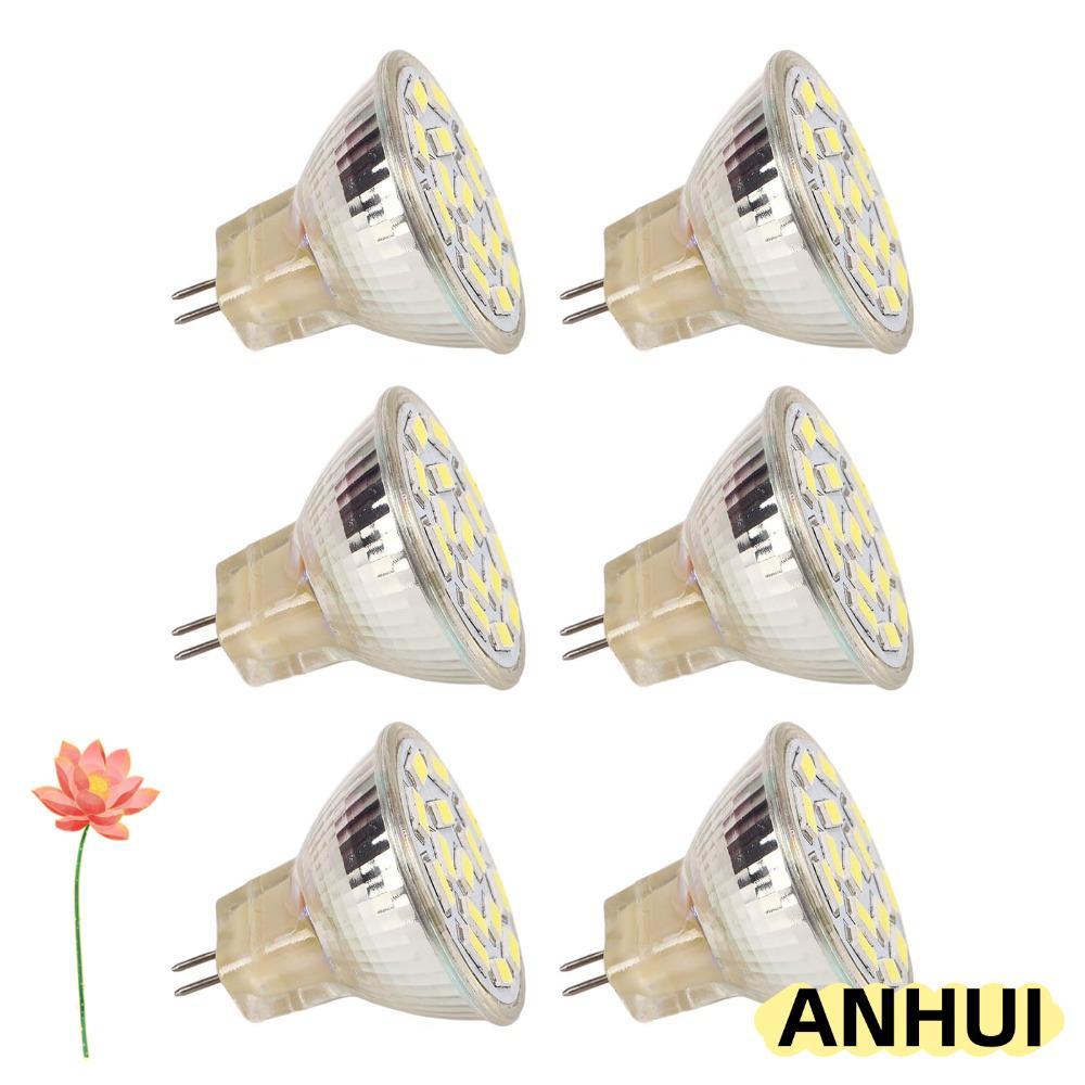 Bóng đèn LED ANHUI 6 CÁI MR11, Bóng đèn LED 12V 3W GU4, Đèn trần tiêu điểm MR11 bằng kính dễ dàng