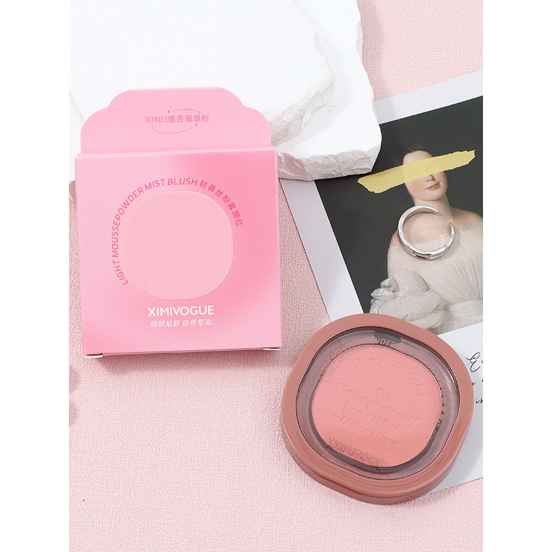 XIMIVOGUE Ximei Eslite Light Mousse Powder Mist Blush Cheese Cream Powder Cinnamon Sweet Brown Warm 