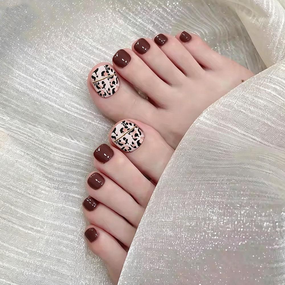 Mùa Hè Ngón Chân Móng Tay Giả Nghệ Thuật Móng Tay Giả Miếng Dán Báo Chí Nghệ Thuật Phụ Kiện Bộ Trên 