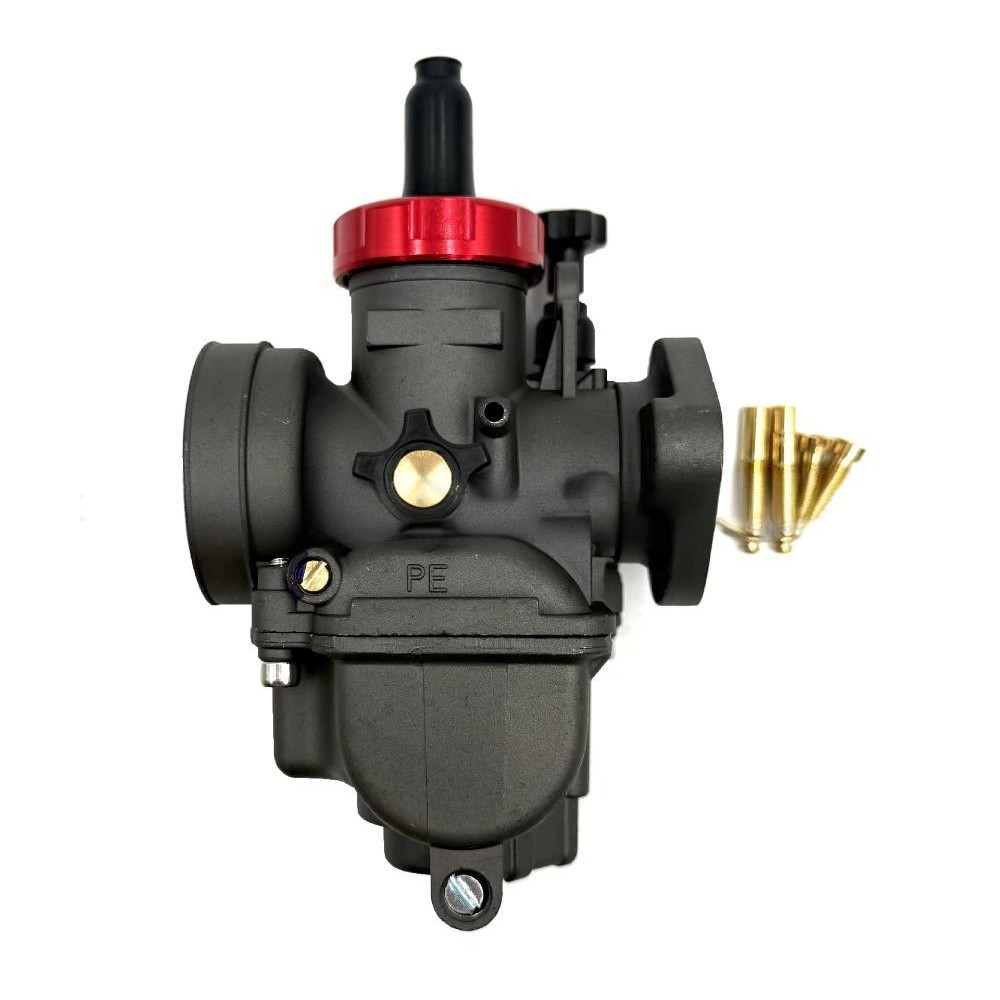 Bộ chế hòa khí màu đen PE24FL Mô hình thể thao mặt bích Thích hợp cho NSR125 KX80 KX100 KX125 24MM