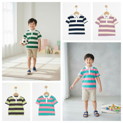Áo thun cổ bẻ, Áo polo cotton mát, mùa hè trẻ em LITIBABY từ khoảng 11kg - 30kg