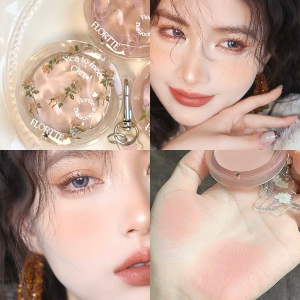 FLORTTE FLORTTE First Love Series Monochrome Blush 04 Miss You Miss You Blush Highlighter Brightenin