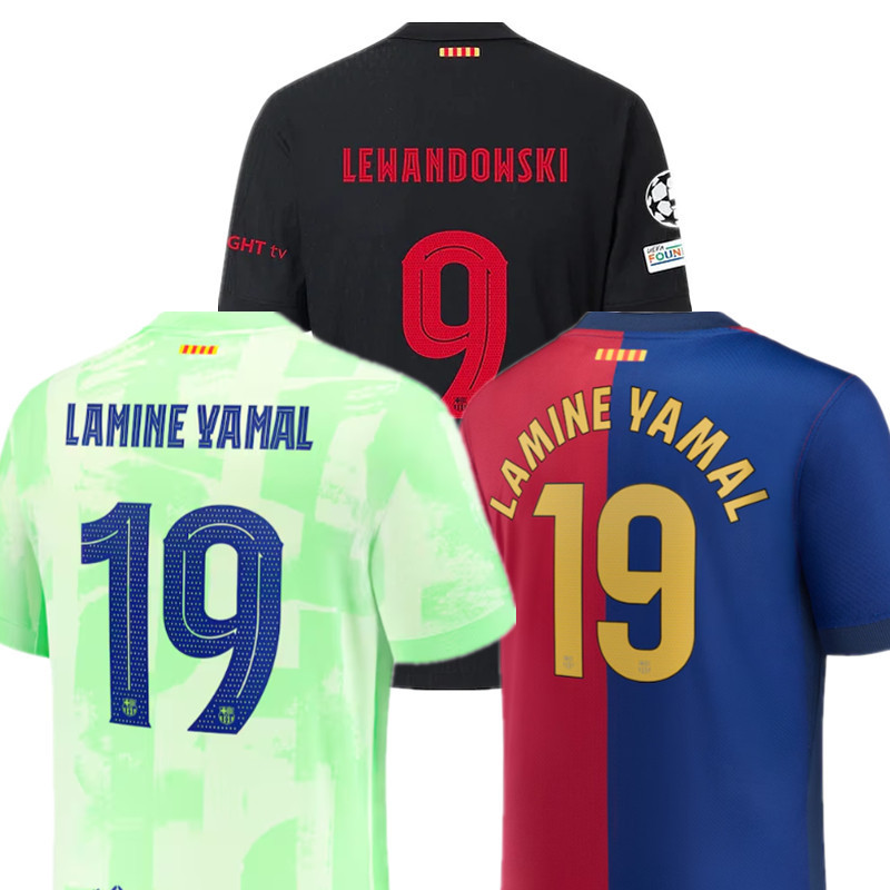 S-XXXXL MỚI Barcelona Jersey 24-25 8 Áo bóng đá 2024 Sân nhà thứ ba Áo bóng đá nam sân khách Barca J