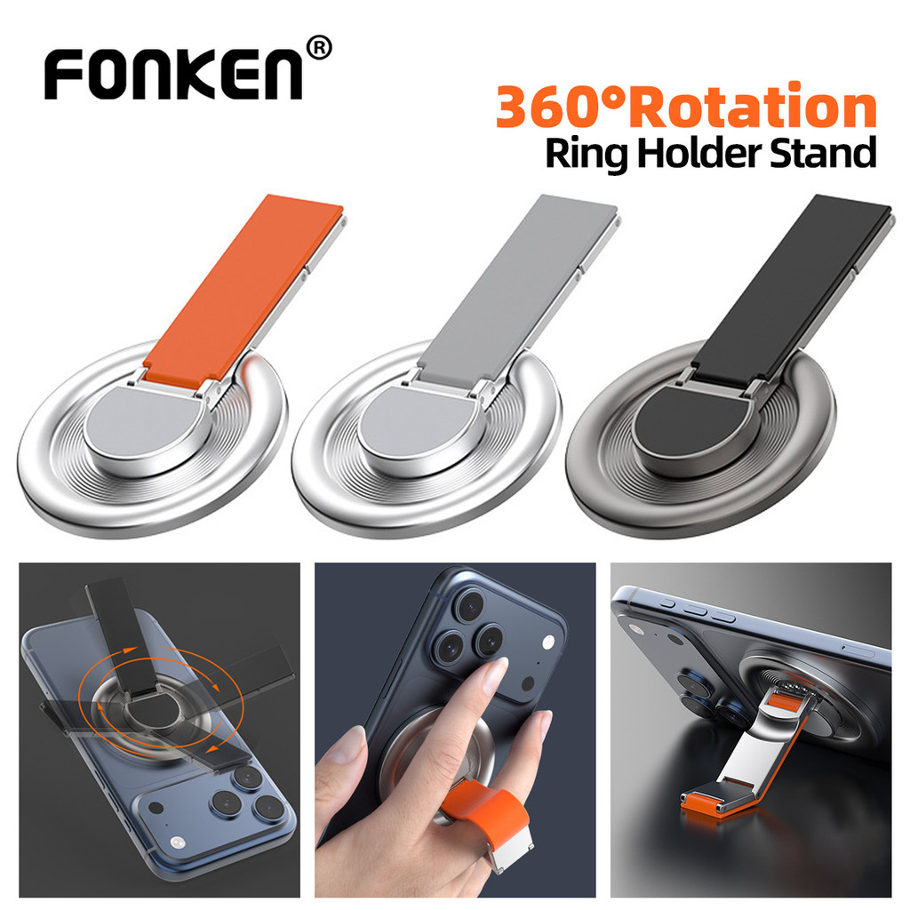 Giá đỡ điện thoại từ tính Fonken cho giá đỡ nhẫn nam châm xoay 360 độ Tương thích với điện thoại iOS