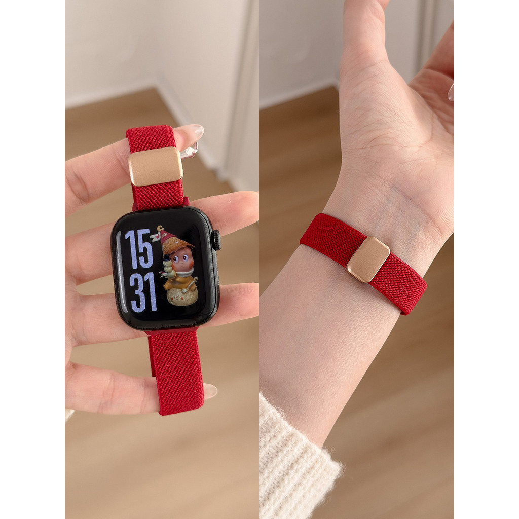 Thích hợp cho vòng tay Xiaomi Dây đeo 9pro Phong cách mới 8 / 7 bện từ tính 10Pro Dây đeo cổ tay red