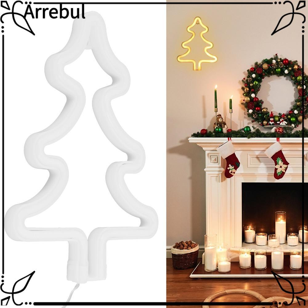 Đèn neon ARREBUL, Đèn LED neon cây thông Noel USB hoặc chạy bằng pin, Đèn LED neon 5V hiện đại Trang