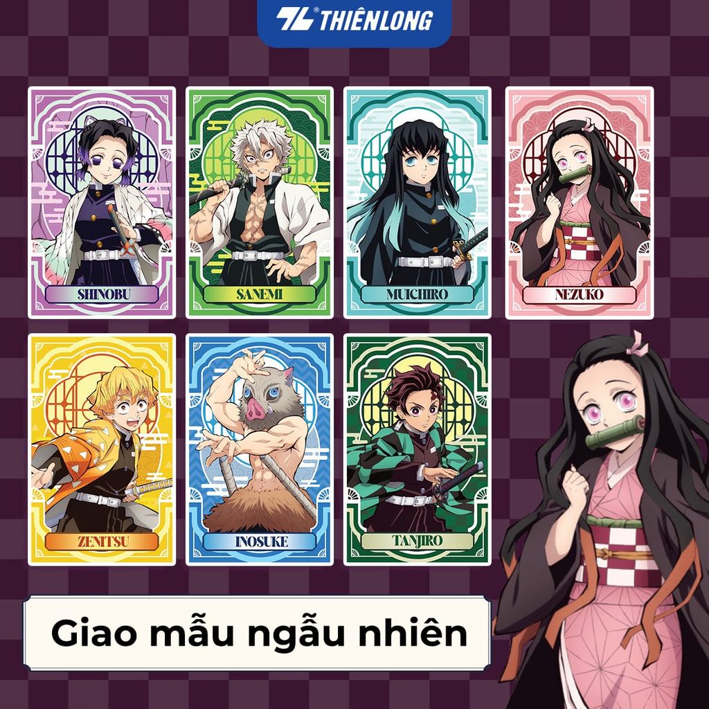 Quà tặng photocard Thiên Long Demon Slayer phiên bản giới hạn