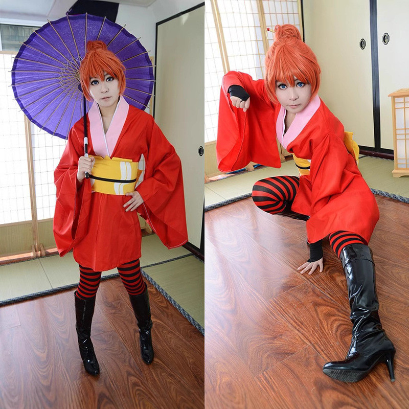 Anime Phù Hợp Với Gintama Yoshihara Kagura Kimono cosplay Nữ Phù Hợp Với Anime Nhật Bản Cosplay Phù 