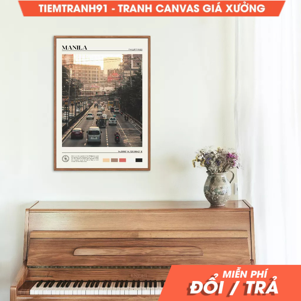 Tranh treo tường, Oil Paint, Manila Wall Art, Manila Poster, Manila Photo, Manila Wall Decor, Philip