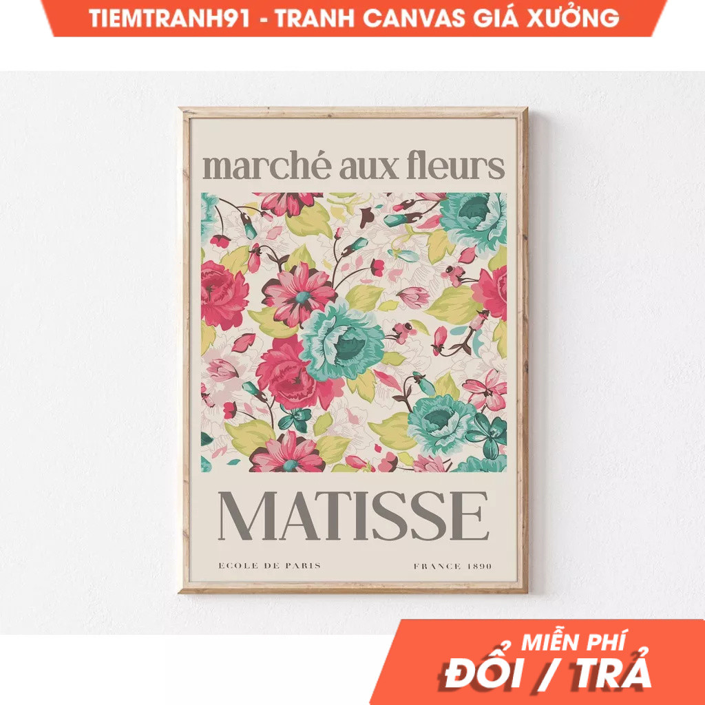 Tranh treo tường, Flower Market, Henri Matisse, Flower Market Poster, Matisse Goldfish, Exhibition W