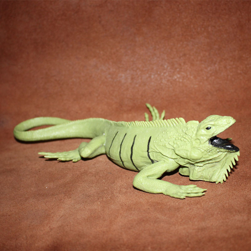 Safari Trẻ Em Nhận Thức Bò Sát Mô Hình Đồ Chơi Cảnh Trang Trí Iguana Thằn Lằn Xanh Kích Thước Lớn