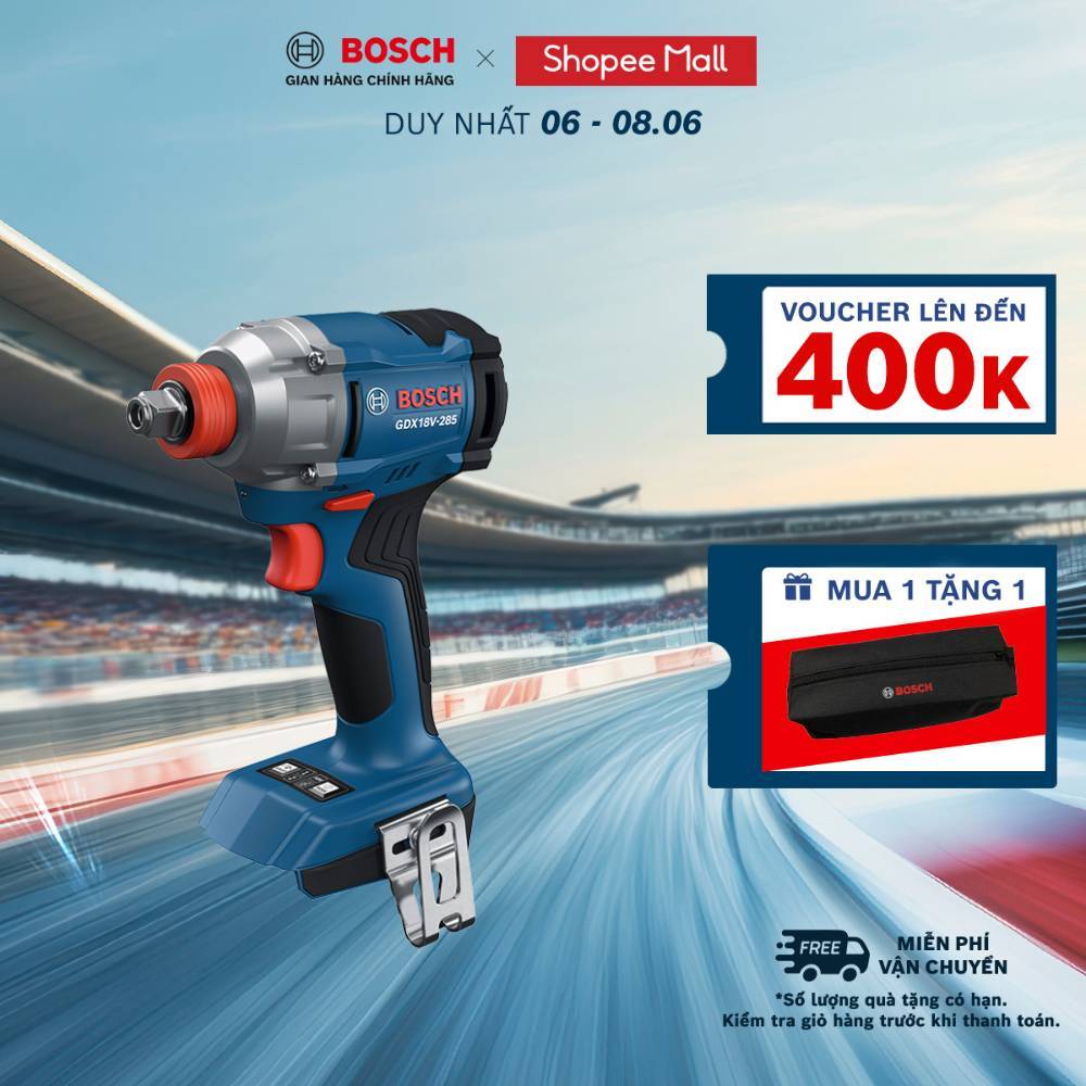 Máy bắt ốc vít dùng pin Bosch GDX 18V-285 (SOLO)