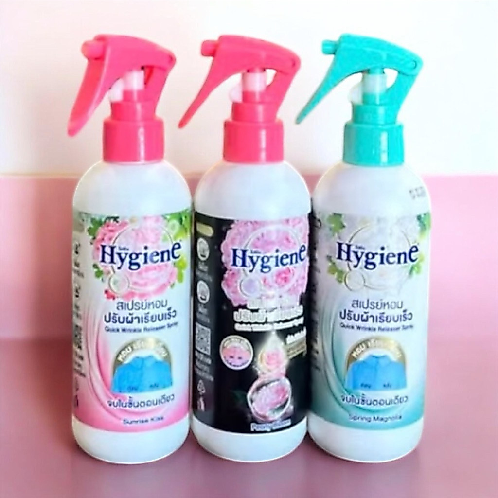 Xịt thơm quần áo Hygiene, xả vải khô Hygiene Thái Lan 220ml hương nước hoa tự nhiên hàng chính hãng