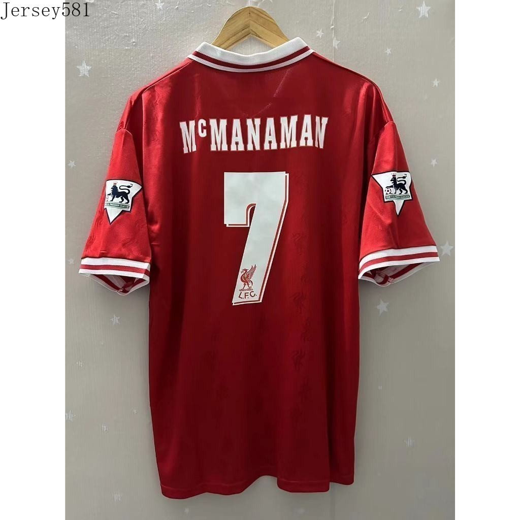 96 97 Liverpool FOWLER MCMANAMAN BARNES Chất Lượng Hàng Đầu Nhà Retro Áo Bóng Đá Tùy Chỉnh Áo Thun