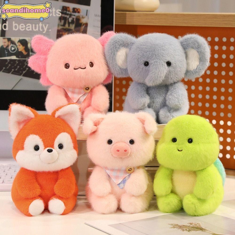 SCANDIHOME0 Gối Thú Nhồi Bông, Búp Bê Đồng Hành Sang Trọng 15cm Sang Trọng, Gấu Voi Dễ Thương Động V