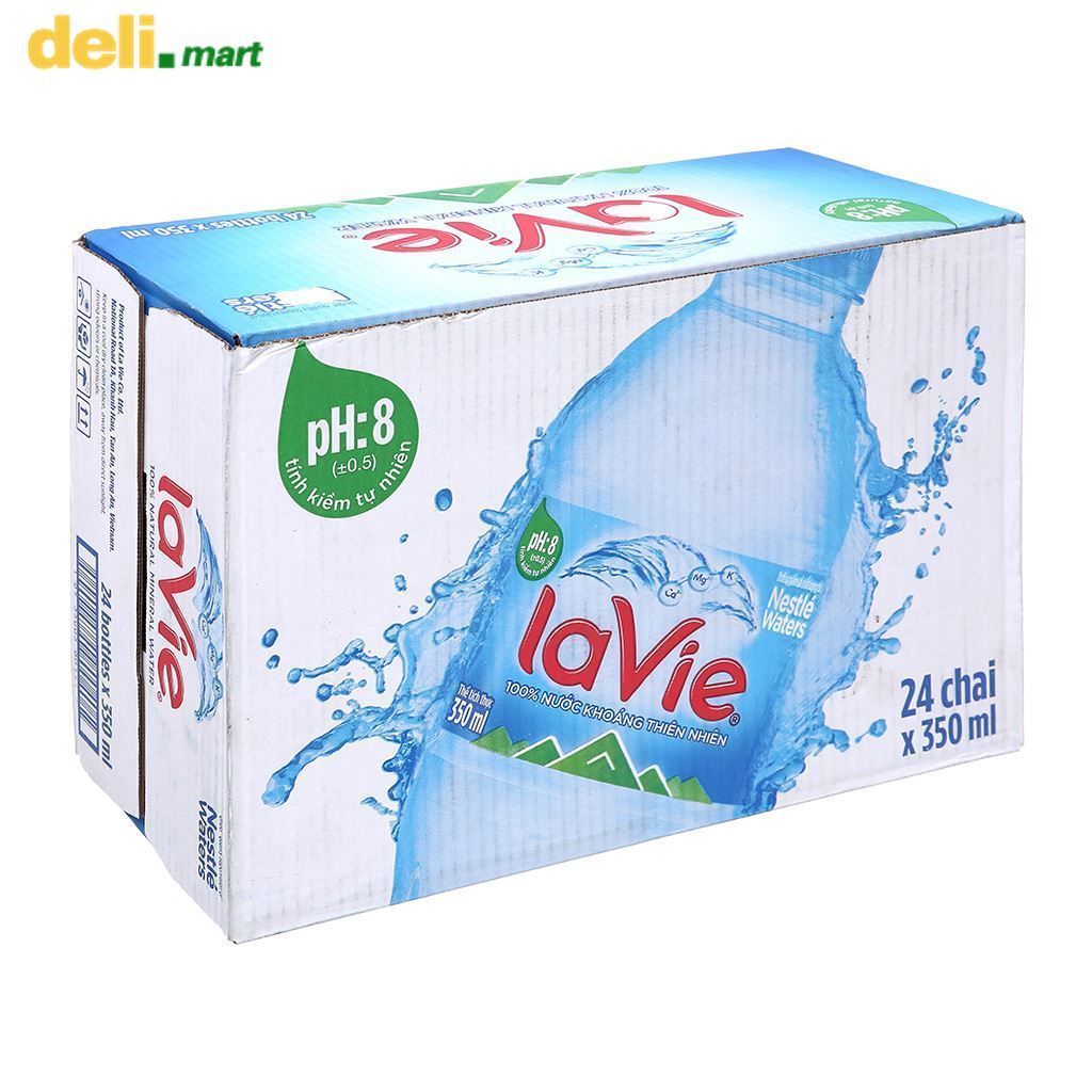 Thùng 24 chai nước khoáng LaVie 350ml