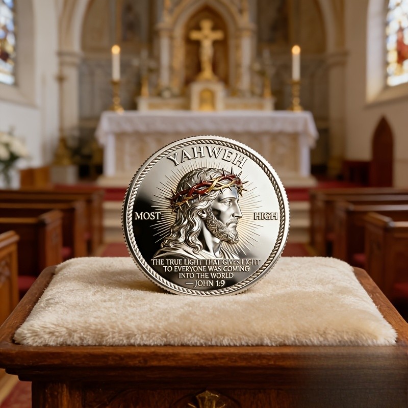 Chúa Giêsu Token - Ánh Sáng Thật John 1: 9 | Thẻ kỷ niệm tôn giáo dành cho người sưu tập