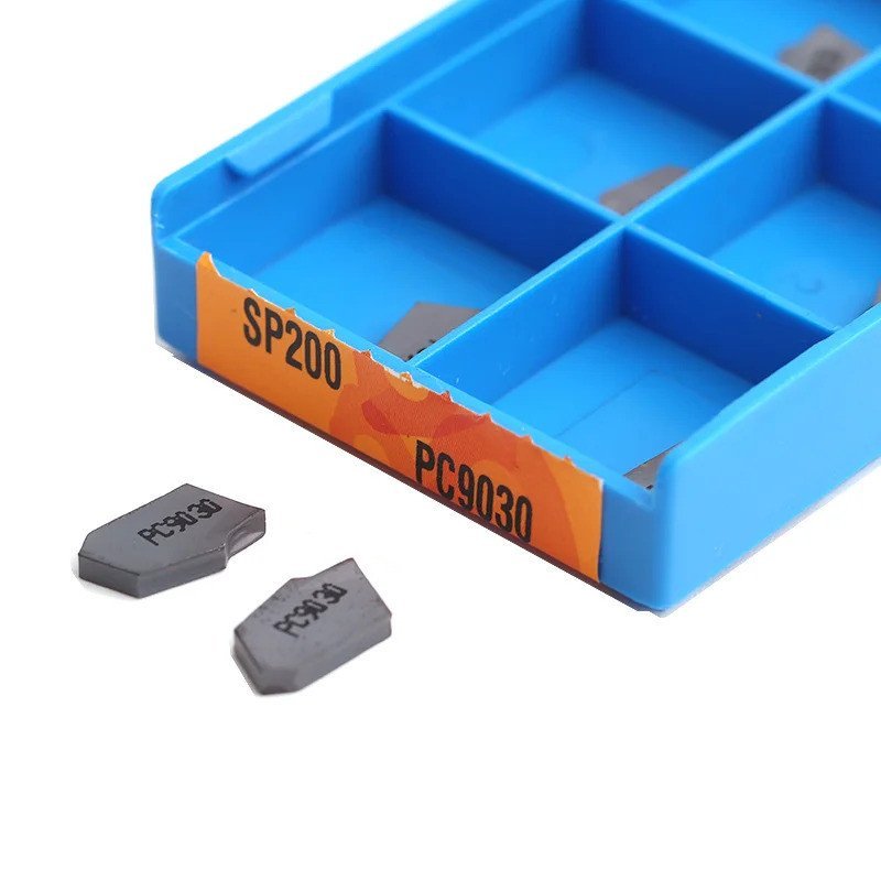 10 Chiếc SP200 SP300 SP400 PC9030 NC3020 NC3030 Khe Cắm Carbide Chèn Máy Tiện Dụng Cụ Xoay Chia Tay 