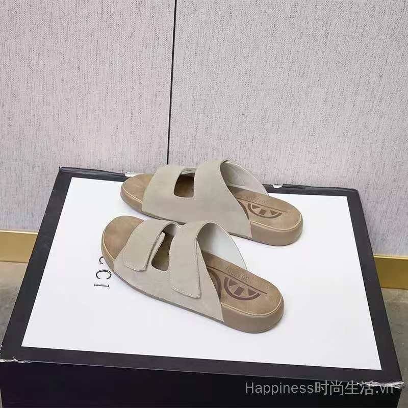 2026 Xuân Hè Phong Cách Mới Bánh Mì Nướng Dép Nữ Đế Dày Birkenstock Giày Cặp Đôi Dép Mặc Ngoài