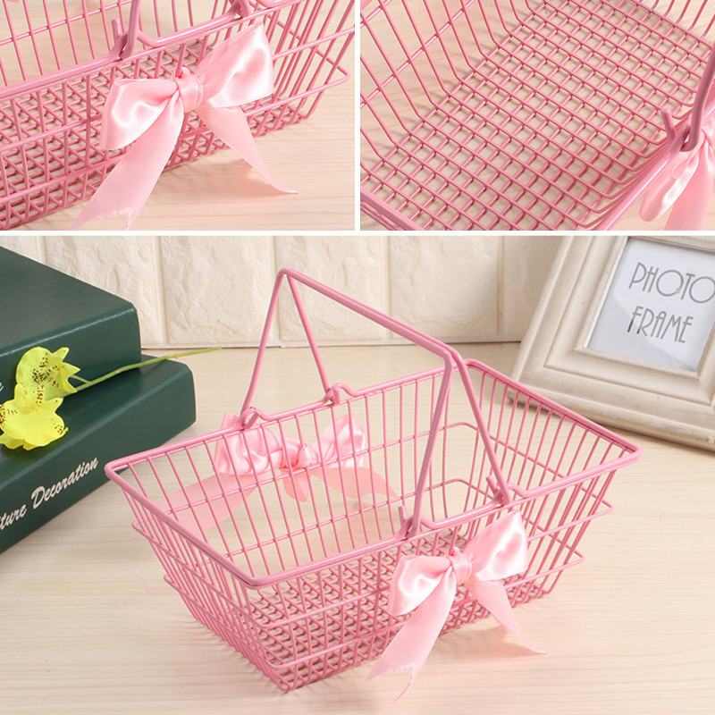 [NISO]Storage Basket Pink Bins Accessories Container Organizer Rack Supplies