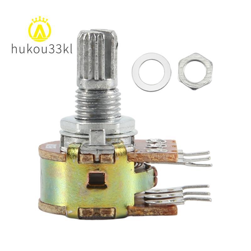 1 chiếc bạc kim loại B50K 50K ohm 6 chân viền kép Chiết áp 3.8 * 2.8 * 1.7cm