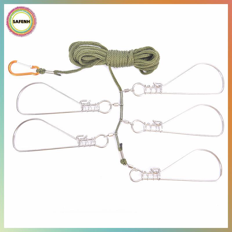 SAFENH Fishing Lo Bule Fishing Snaps Chain Stringer With Float Live Fish Lo Belt VN