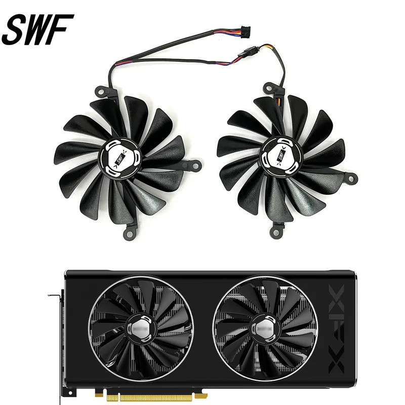-New 95MM FDC10U12S9-C Quạt Làm Mát Cho XFX Radeon RX 5700 5700XT 8GB DD THICC II Quạt Làm Mát Thẻ Đ