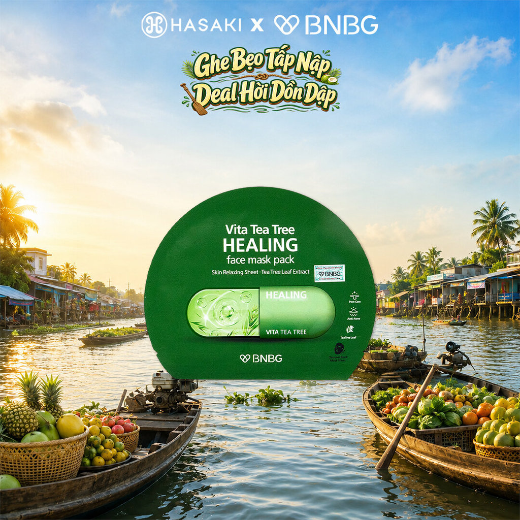 [BULSAN] Mặt Nạ BNBG Tràm Trà Giúp Thải Độc Da, Giảm Mụn Vita Tea Tree Healing Face Mask Pack 30ml