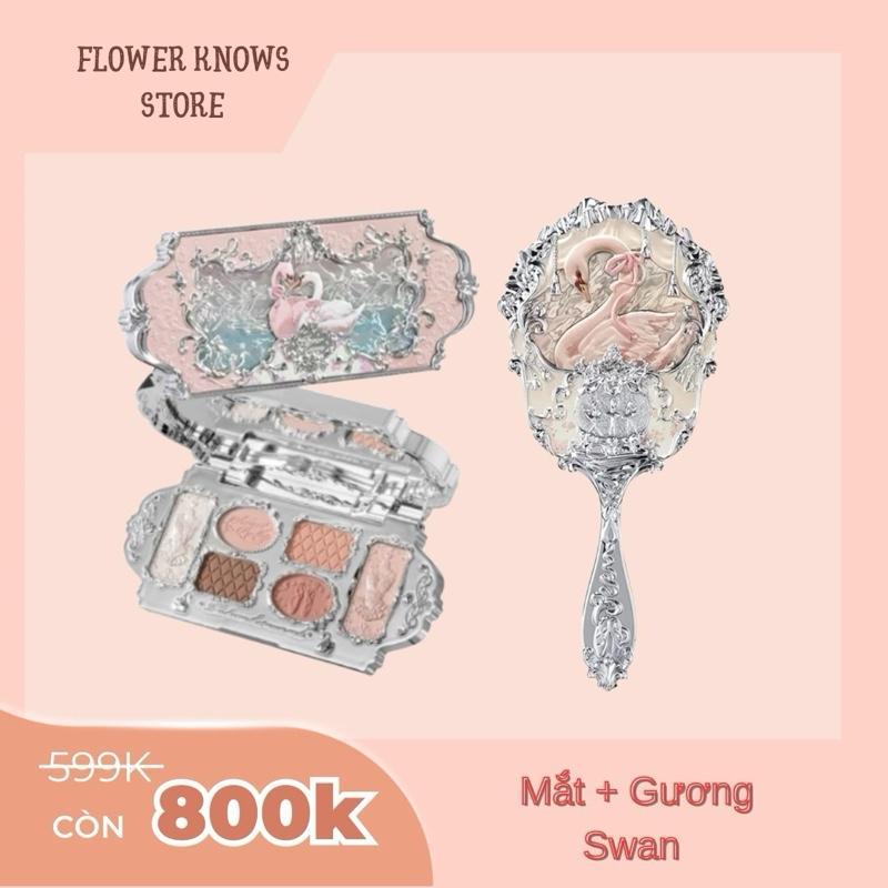 Combo Mắt Swan và Gương Swan Be Flower Knows quà tặng chính hãng hộp