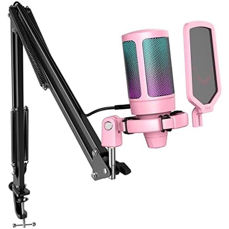Mic PC chơi game cho game thủ PC PS4 Amp Bộ lọc nhạc Pop phát trực tuyến màu cam có lợi cho Boom Arm