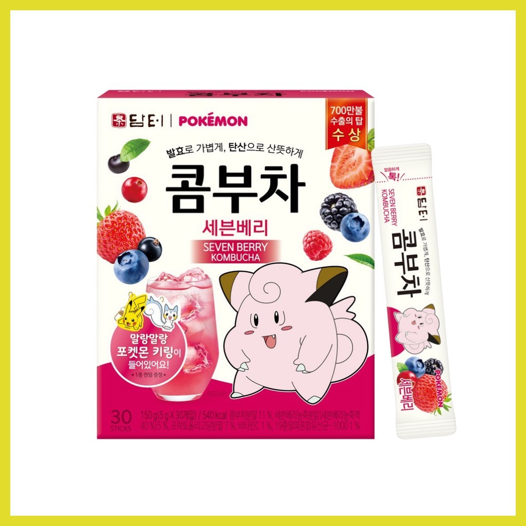 [damteo] Seven Berry Kombucha, 30 que, 1 viên / Kombucha Hàn Quốc / Berry Blend / Chính hãng 100% củ