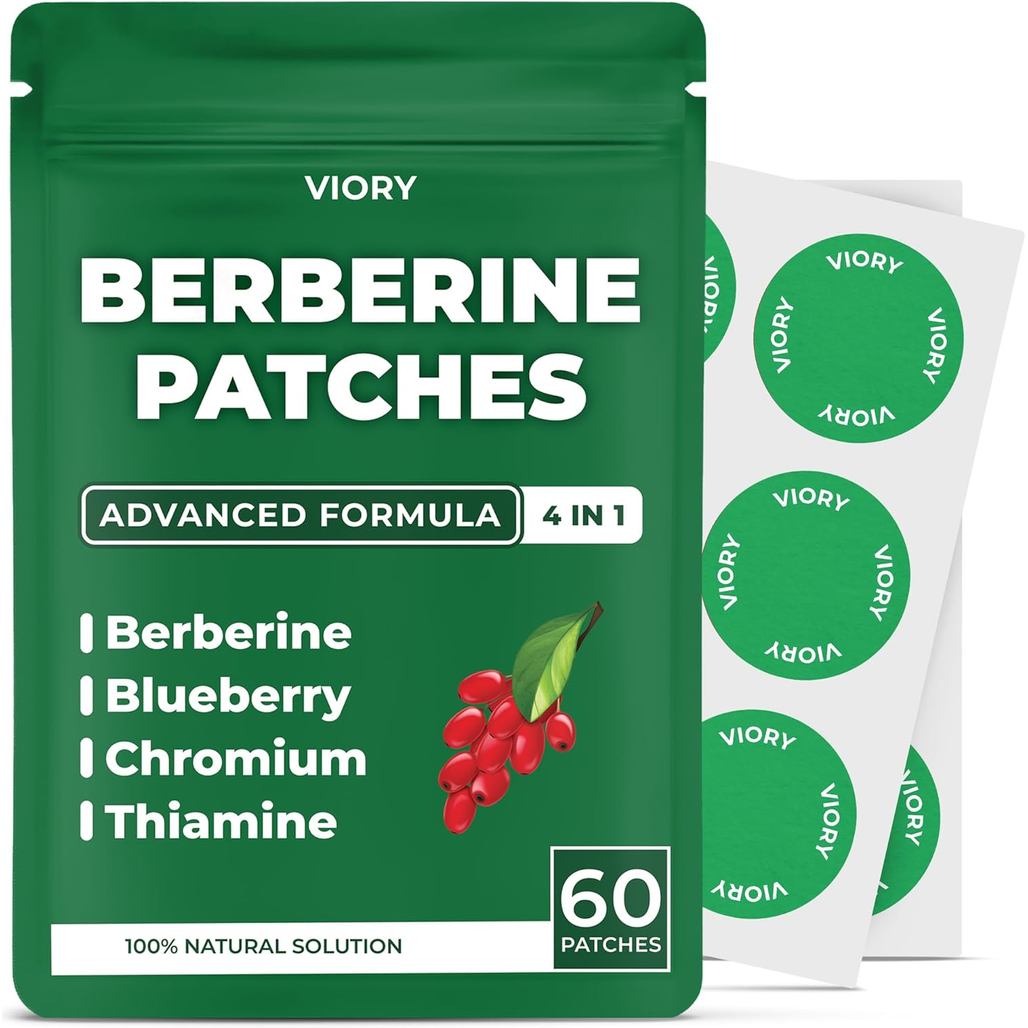 Bản vá lỗi Berberine VIORY | Miếng dán Berberine với L-Glutamine, Garcinia Cambogia, Resveratrol dàn