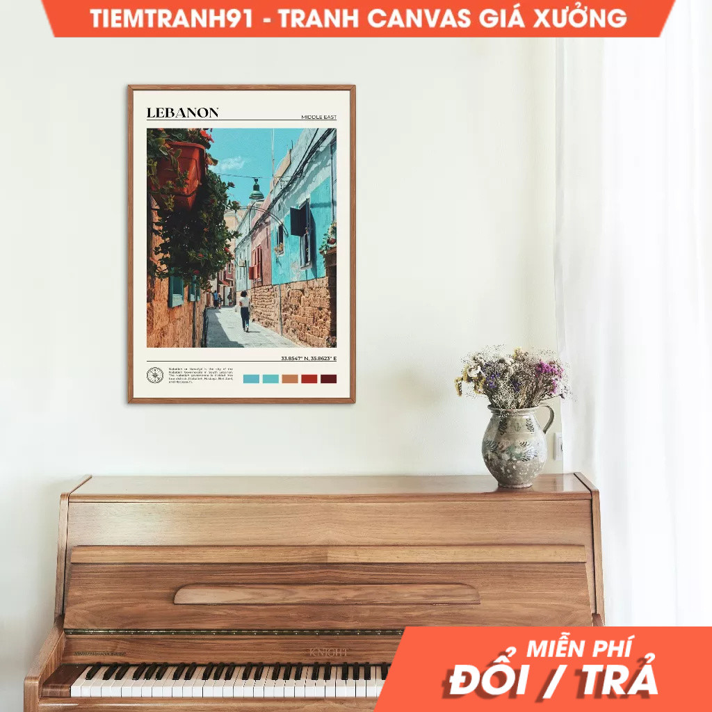 Tranh treo tường, Oil Paint, Lebanon Wall Art, Lebanon Poster, Lebanon Photo, Lebanon Wall Decor, Be