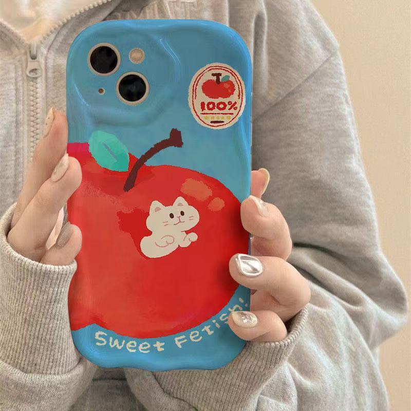 Ốp điện thoại Fruit Fruit Cat Apple 15 14 / 13 / 11 / xs iPhone12 / 12p Soft 7p Anti-8p / 6p / 6