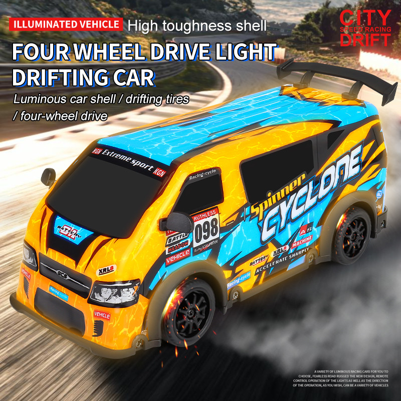 [NEW]Điều khiển từ xa Drift Car 2.4G 4WD Đồ chơi đua xe cạnh tranh tốc độ cao có đèn LED Bộ điều khi