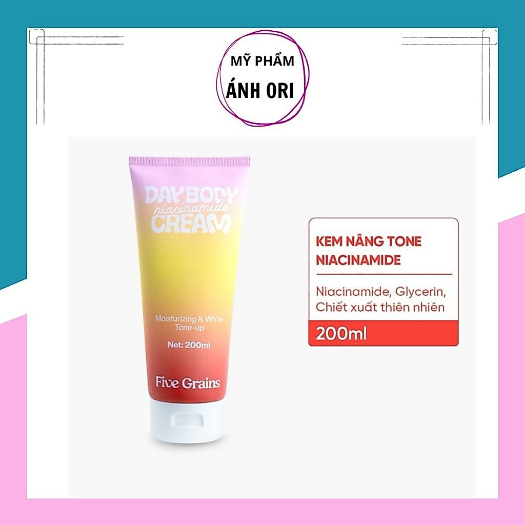 Kem Dưỡng Body Five Grains Nâng Tone Niacinamide  Alpha-Arbutin 200ML