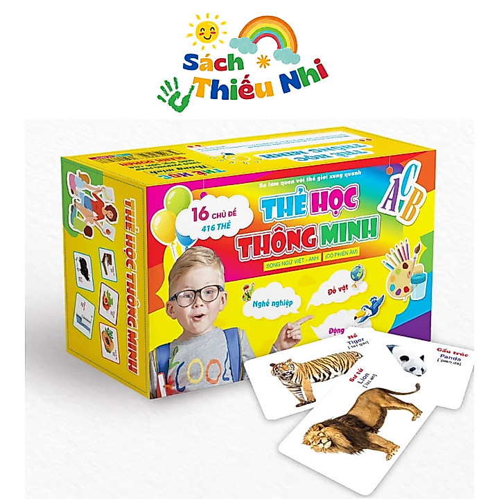 Sách Thẻ học Flashcard - Bộ Thẻ Học Thông Minh (416 Thẻ Flashcards Tiếng Anh 16 Chủ Đề)