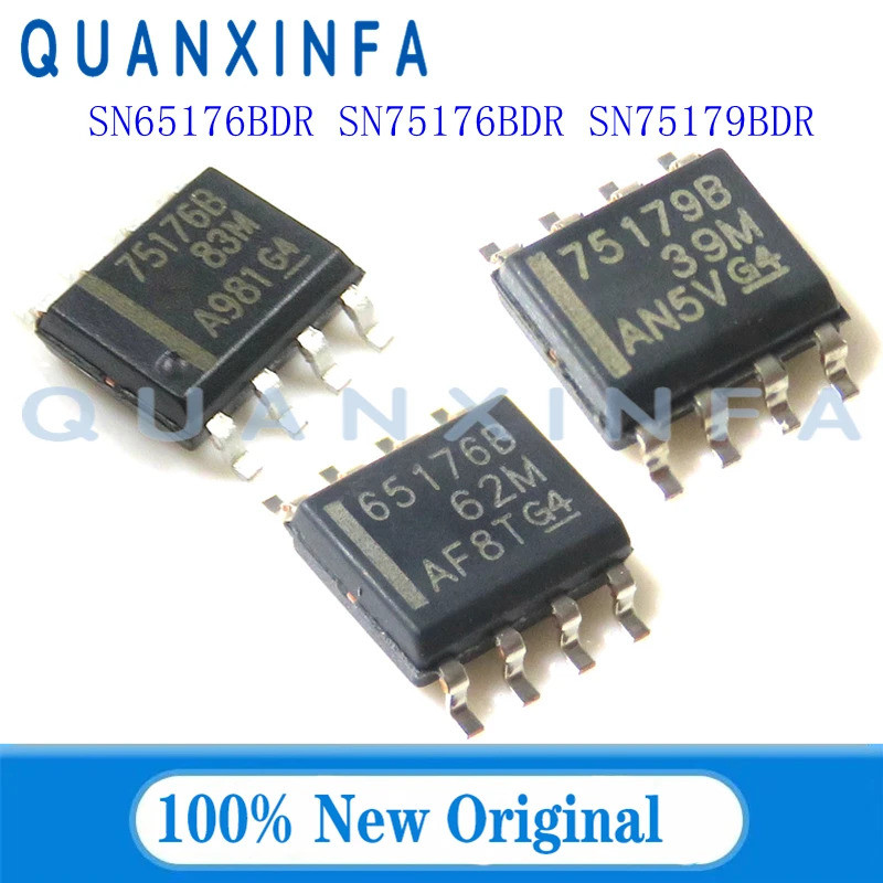 Chip ic SN65176BDR chính hãng, SN75176BDR, SN75176BDR, SN75179BDR, 65176B, 75176B, 75179B, SOP-8, no
